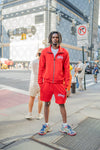 “ Red Classic V2 “ Rhinestone Jacket & Shorts Set