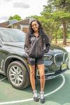 “ Black Classic “ Rhinestone Jacket & Shorts Set