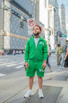 “ Green Classic V2 “ Rhinestone Jacket & Shorts Set